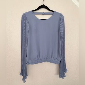 FARROW pleated bell sleeve blouse